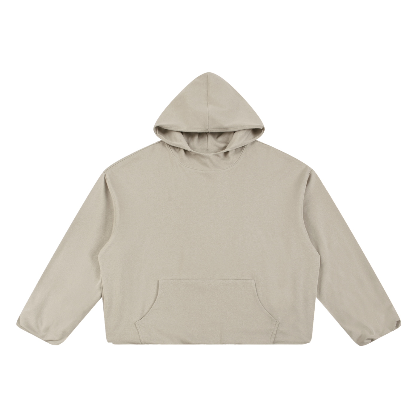 boxy gather-hem hoodie