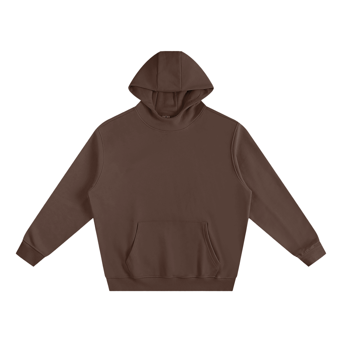 fleeced high neck hoodie