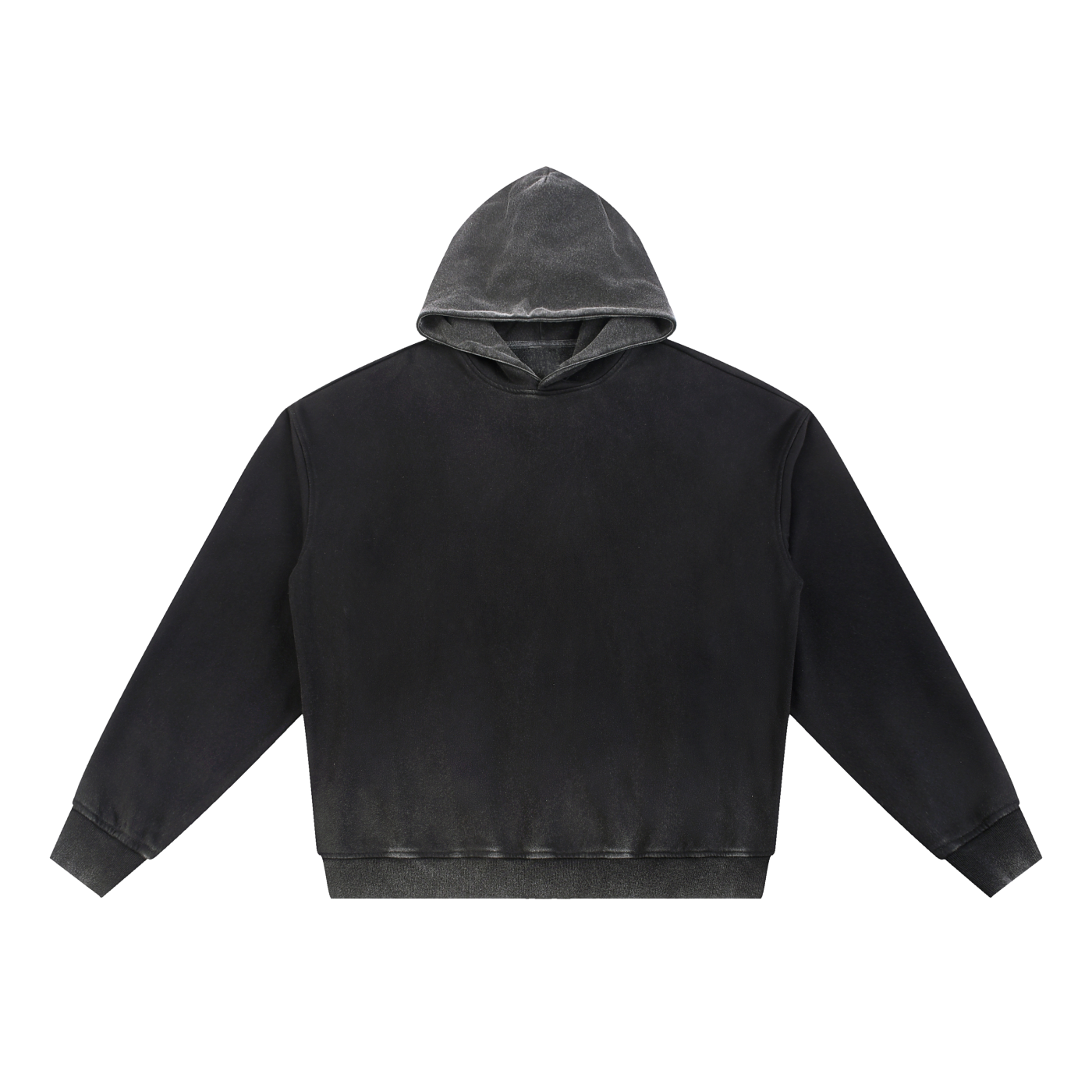 vintage washed gradient fleece hoodie