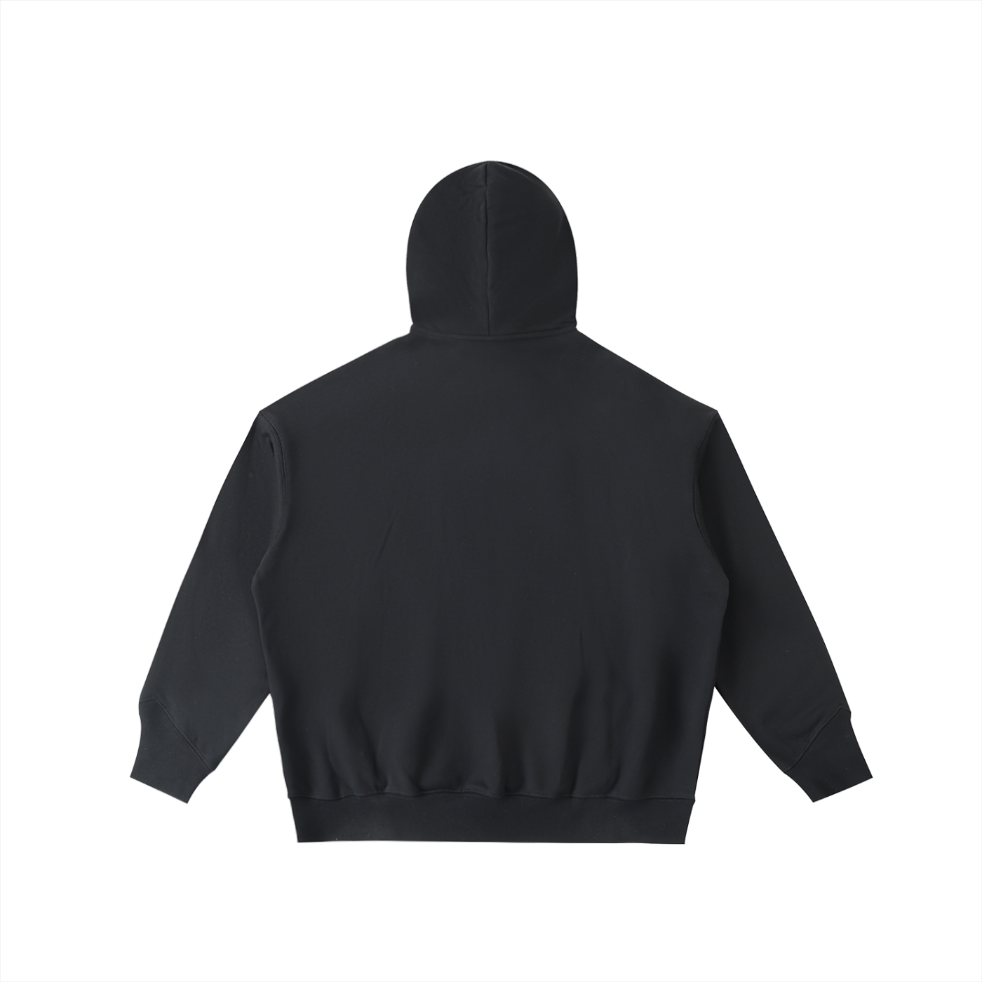 big hood half-zip fleece hoodie