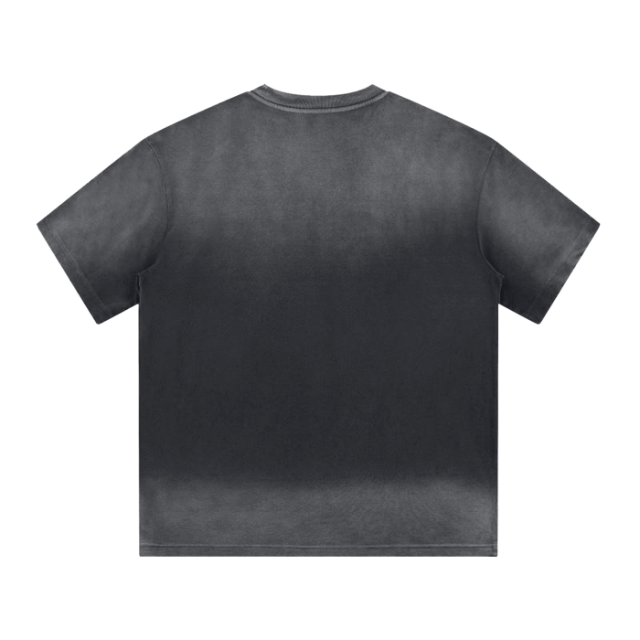 “i” shaped monkey washed drop shoulder t-shirt 300 gsm