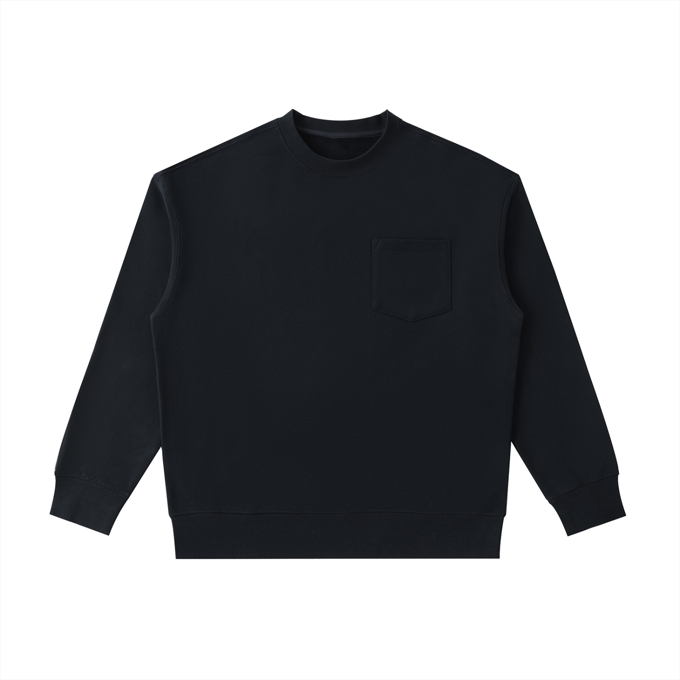 heavyweight patch pocket crewneck sweatshirt
