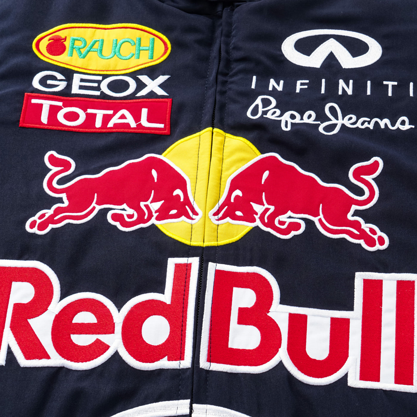 red bull embroidered f1 nascar vintage racing jacket - navy