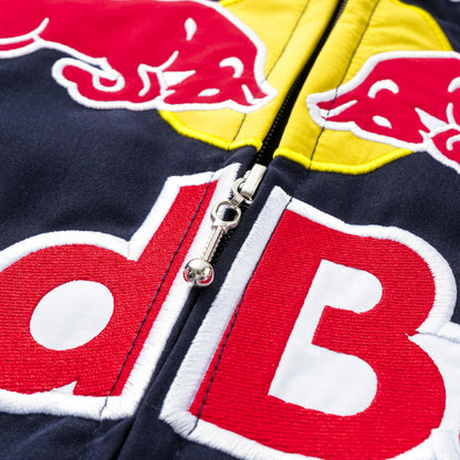 Red Bull Embroidered F1 Nascar Vintage Racing Jacket - Navy