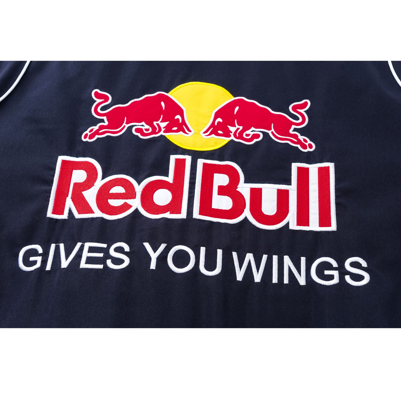 red bull embroidered f1 nascar vintage racing jacket - navy