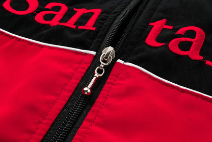 Mercedes-Benz McLaren Embroidered F1 Nascar Vintage Racing Jacket - Black/Red