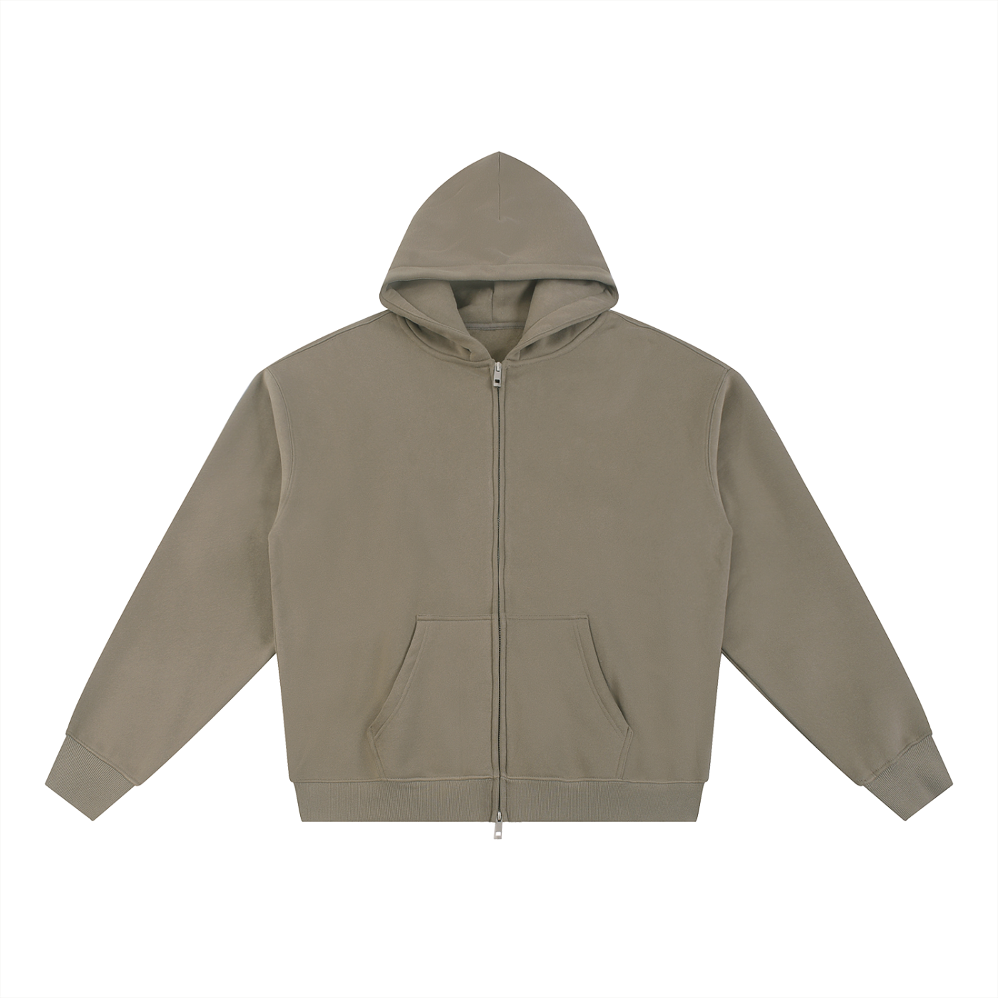 essential fleece zip-through hoodie