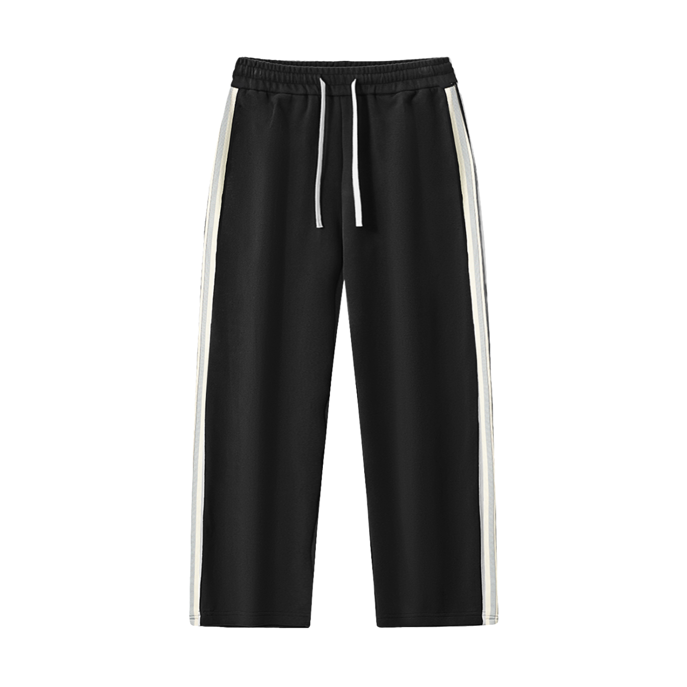contrast side-stripe straight-leg joggers