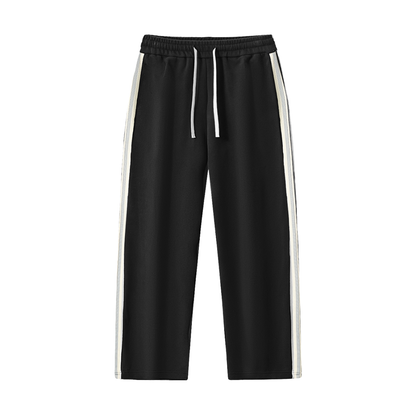 Contrast Side-Stripe Straight-Leg Joggers