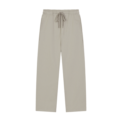 Solid Colour Straight-Leg Joggers