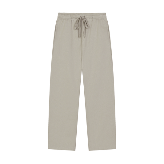 Solid Colour Straight-Leg Joggers