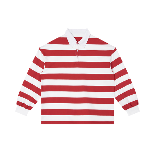 Colour Block Stripe Polo Shirt