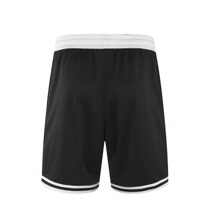 classic stripe trim zip pocket sports shorts 160 gsm