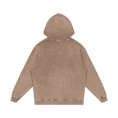 Acid Washed Loose Cotton Hoodie