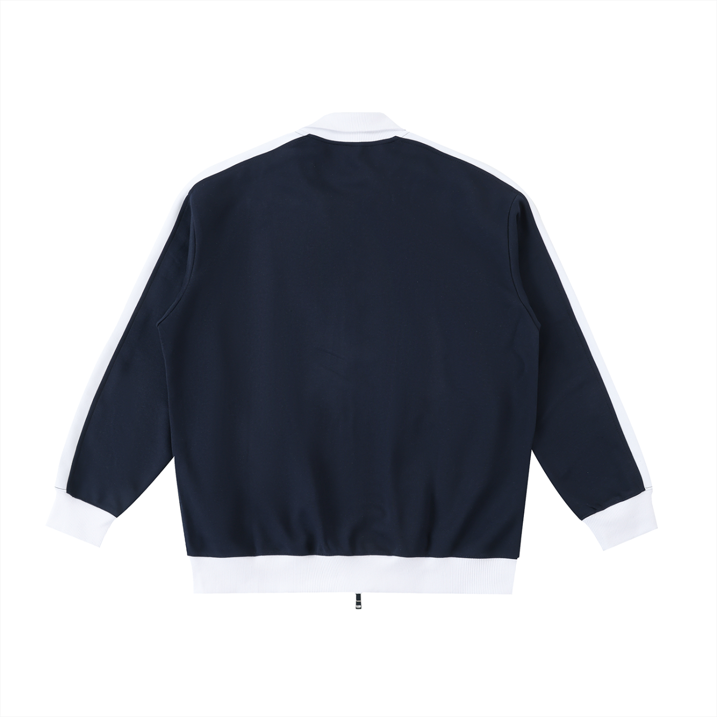 contrast trim stand collar jacket