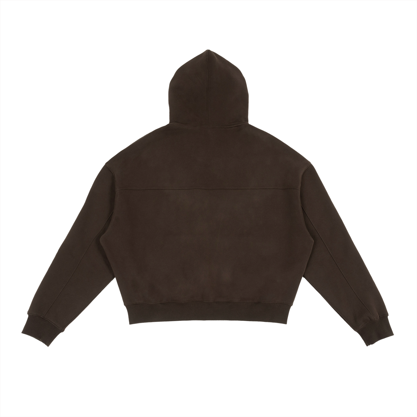 fleece zip-up boxy hoodie
