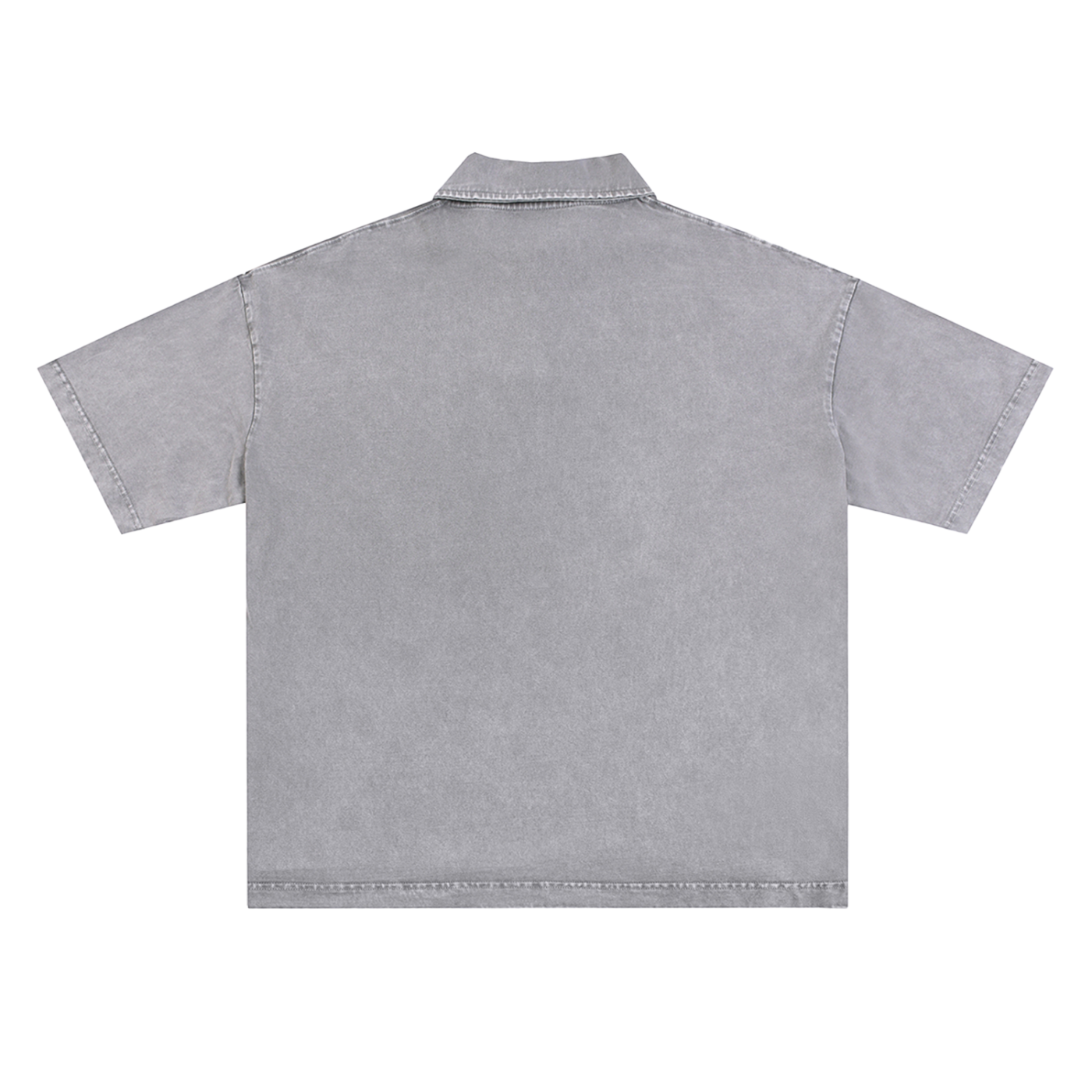 heavyweight acid-washed polo t-shirt