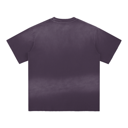 Sun Fade Hand-Frayed Cotton T-Shirt