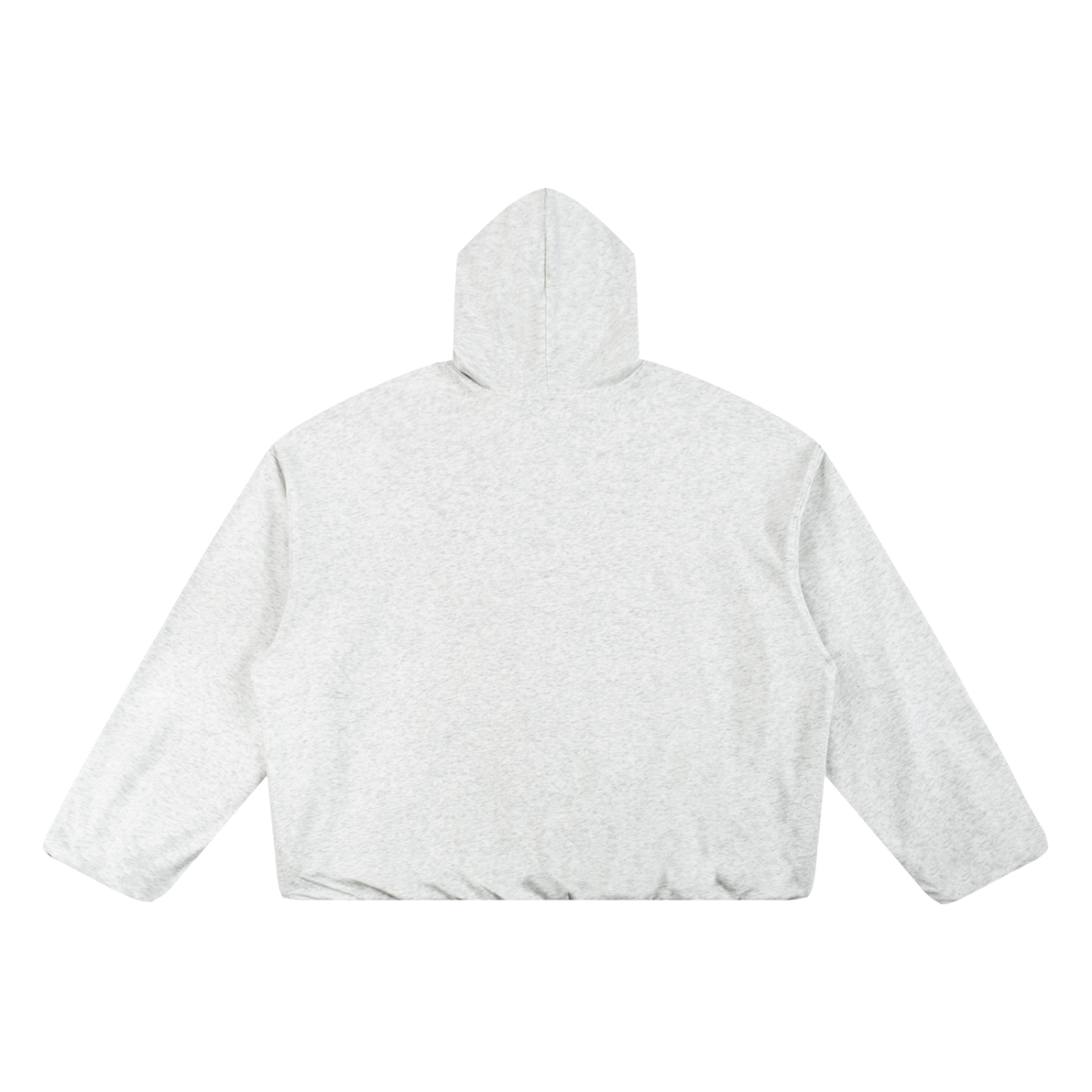 boxy gather-hem hoodie