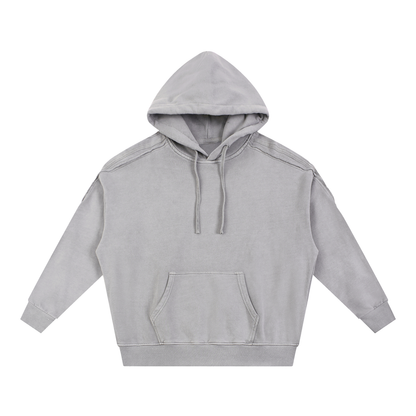 Acid Washed Tape Raw Edge Hoodie
