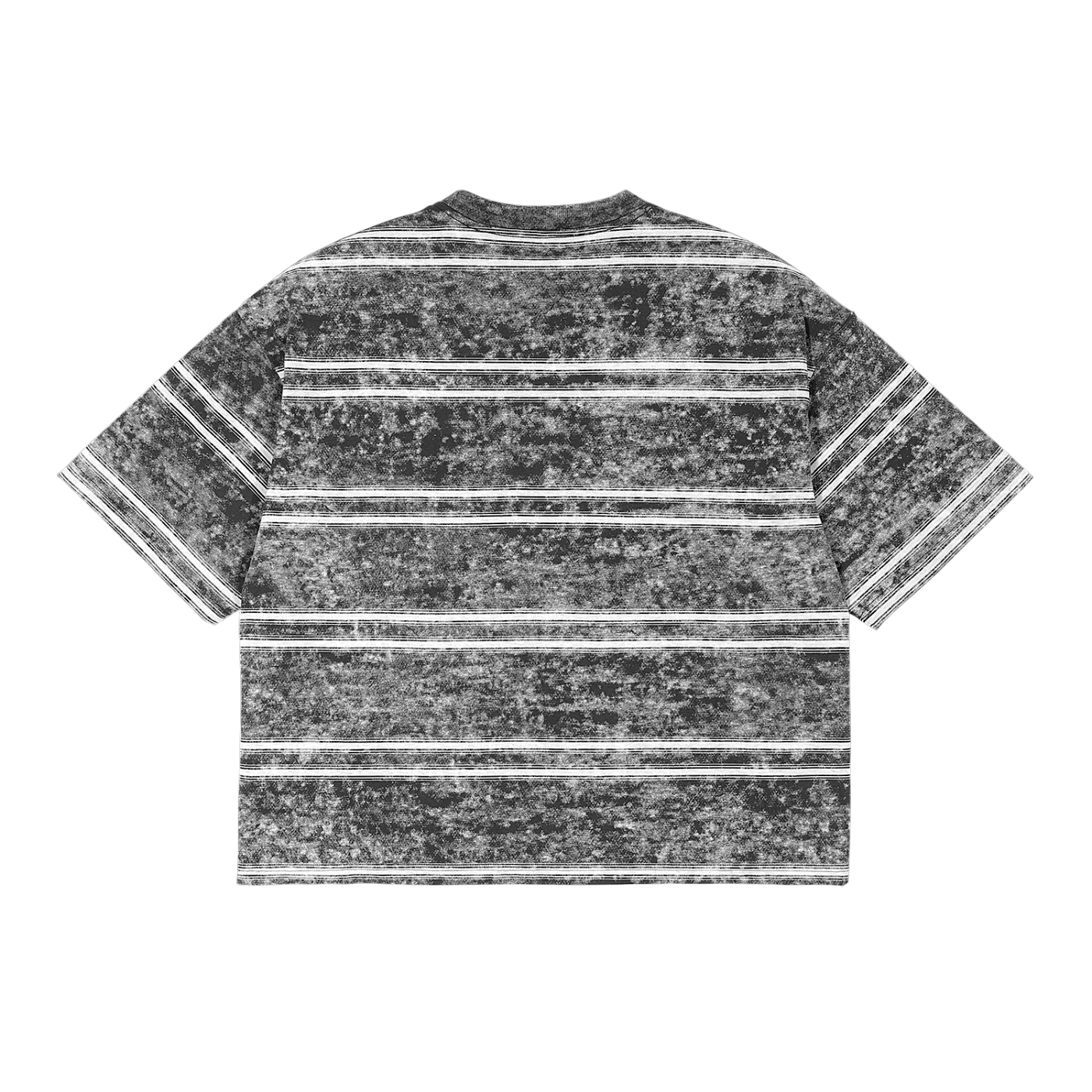 acid washed striped boxy t-shirt