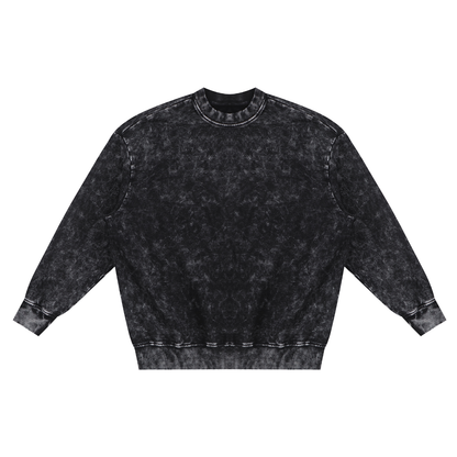 Snow Washed Hand-Frayed Sweatshirt