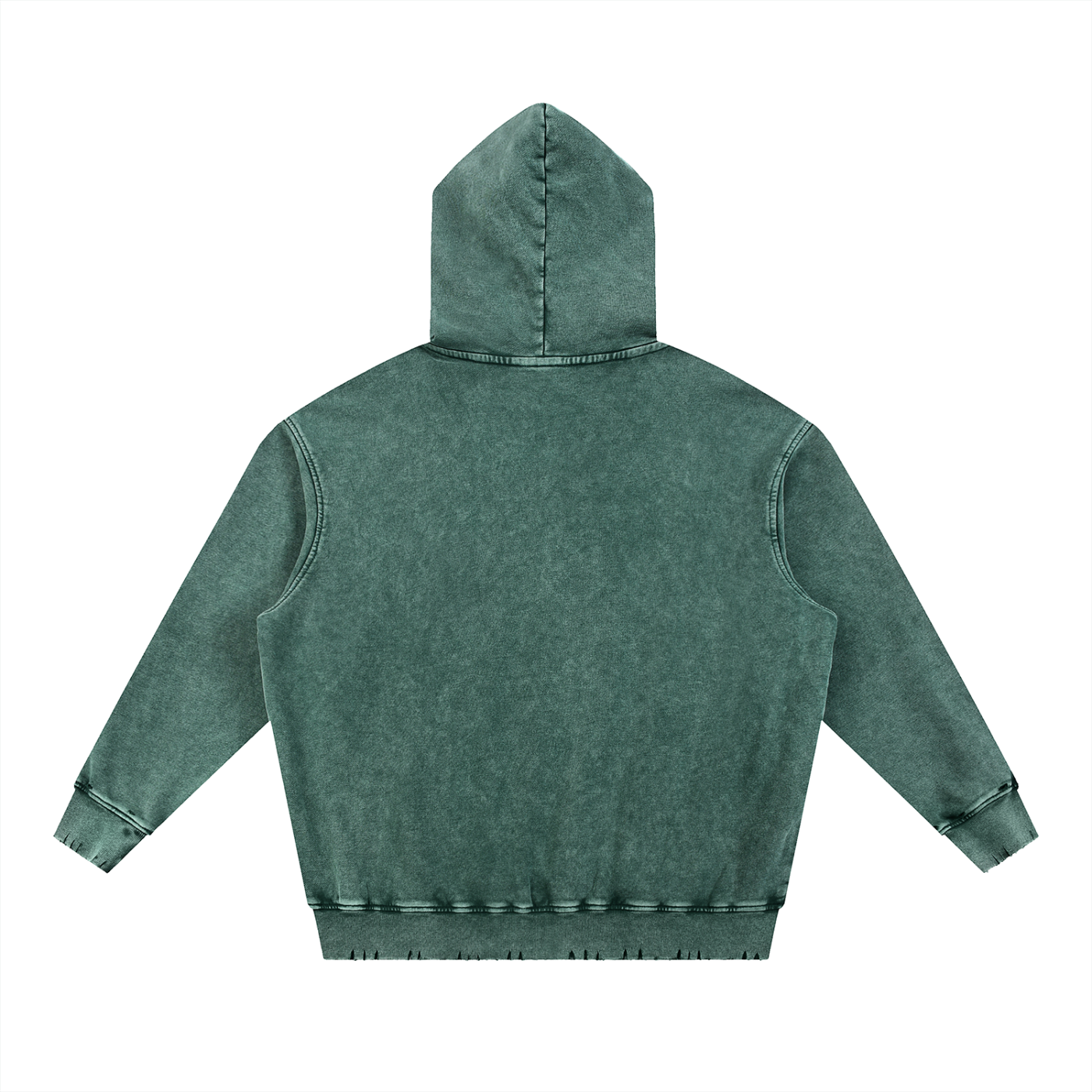 acid wash hand-frayed heavyweight  hoodie