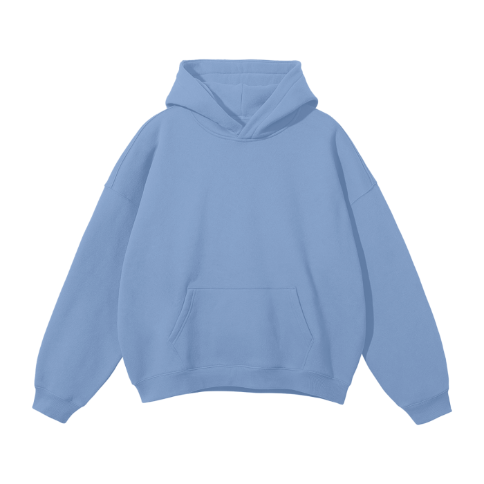 streetwear oversized solid colour fleece hoodie 350 gsm