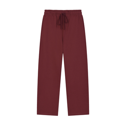 Solid Colour Straight-Leg Joggers