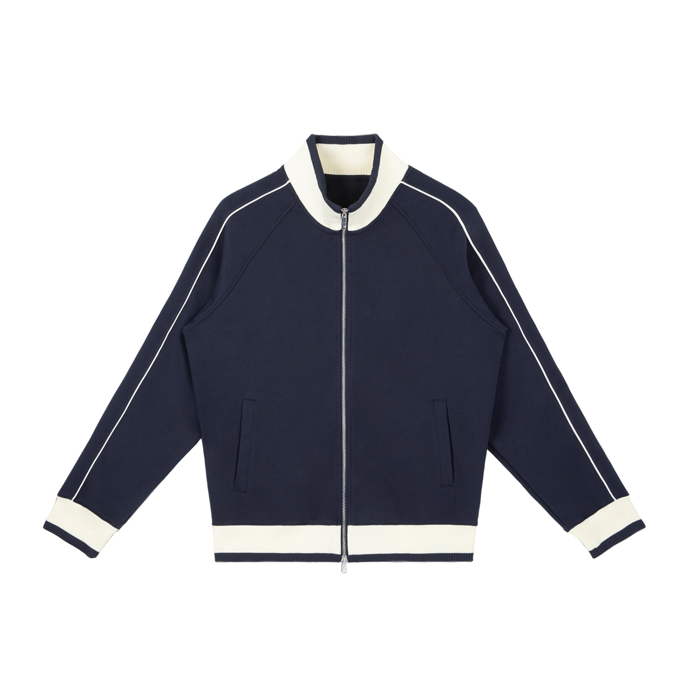 colour block raglan sleeve zip track jacket