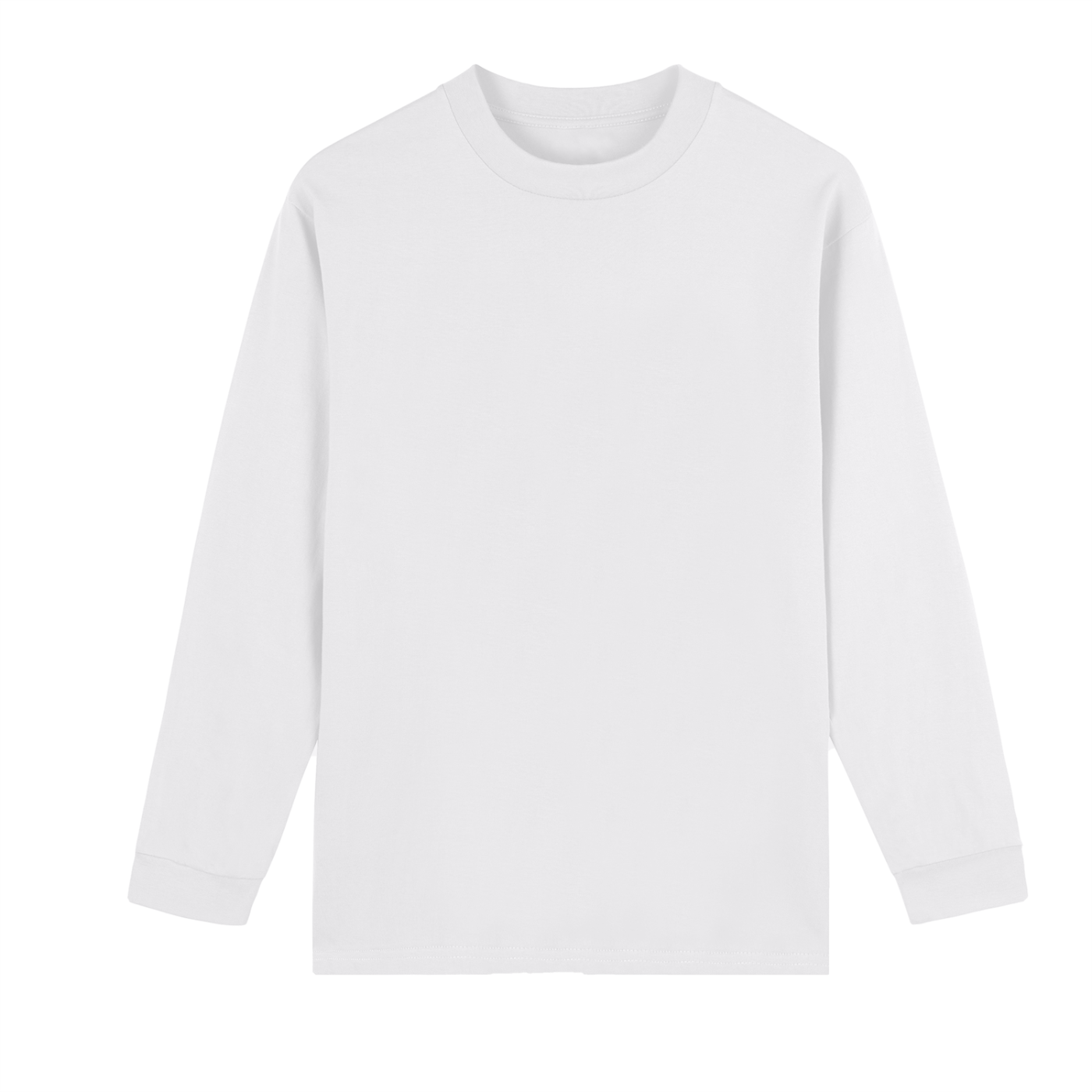 crew neck drop shoulder long sleeve shirt