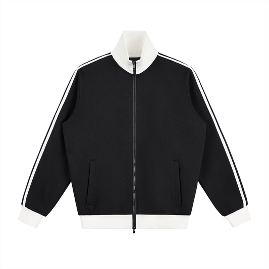 Contrast Side Stripe Fleece Track Jacket