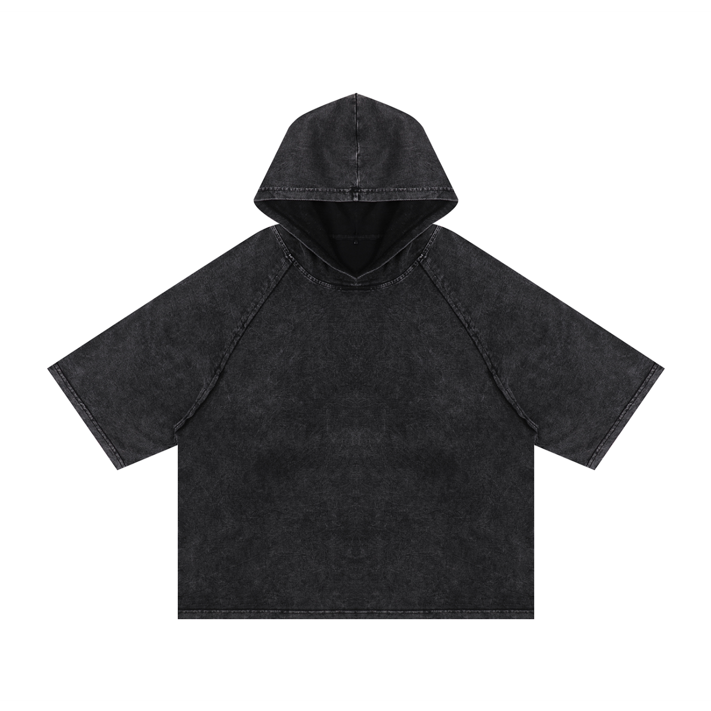 acid washed hooded boxy t-shirt
