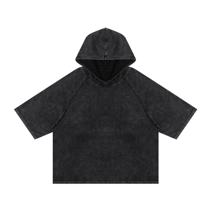 Acid Washed Hooded Boxy T-Shirt