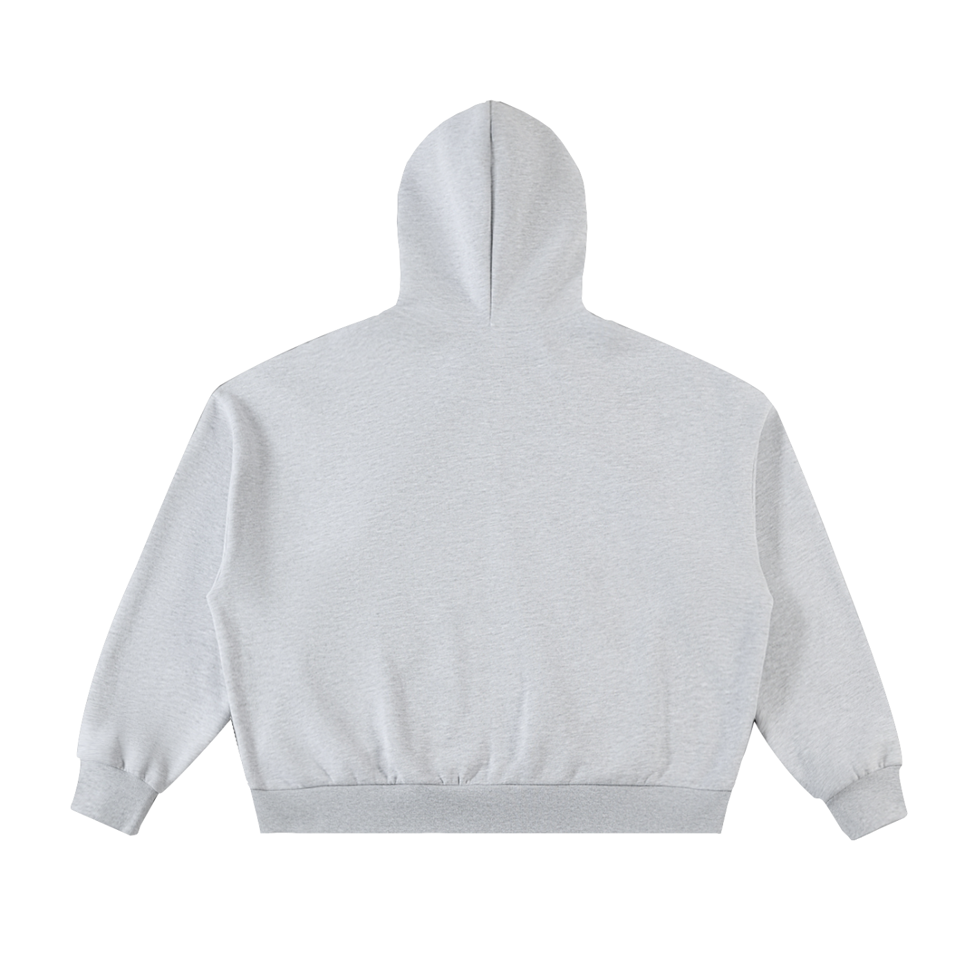 fleeced full-zip boxy hoodie