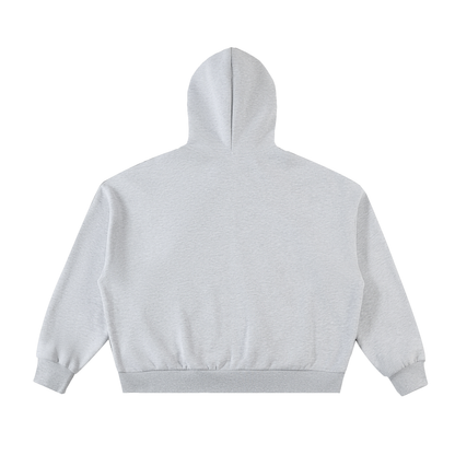 Fleeced Full-Zip Boxy Hoodie