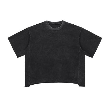 Raw Edge Acid Washed Boxy T-Shirt