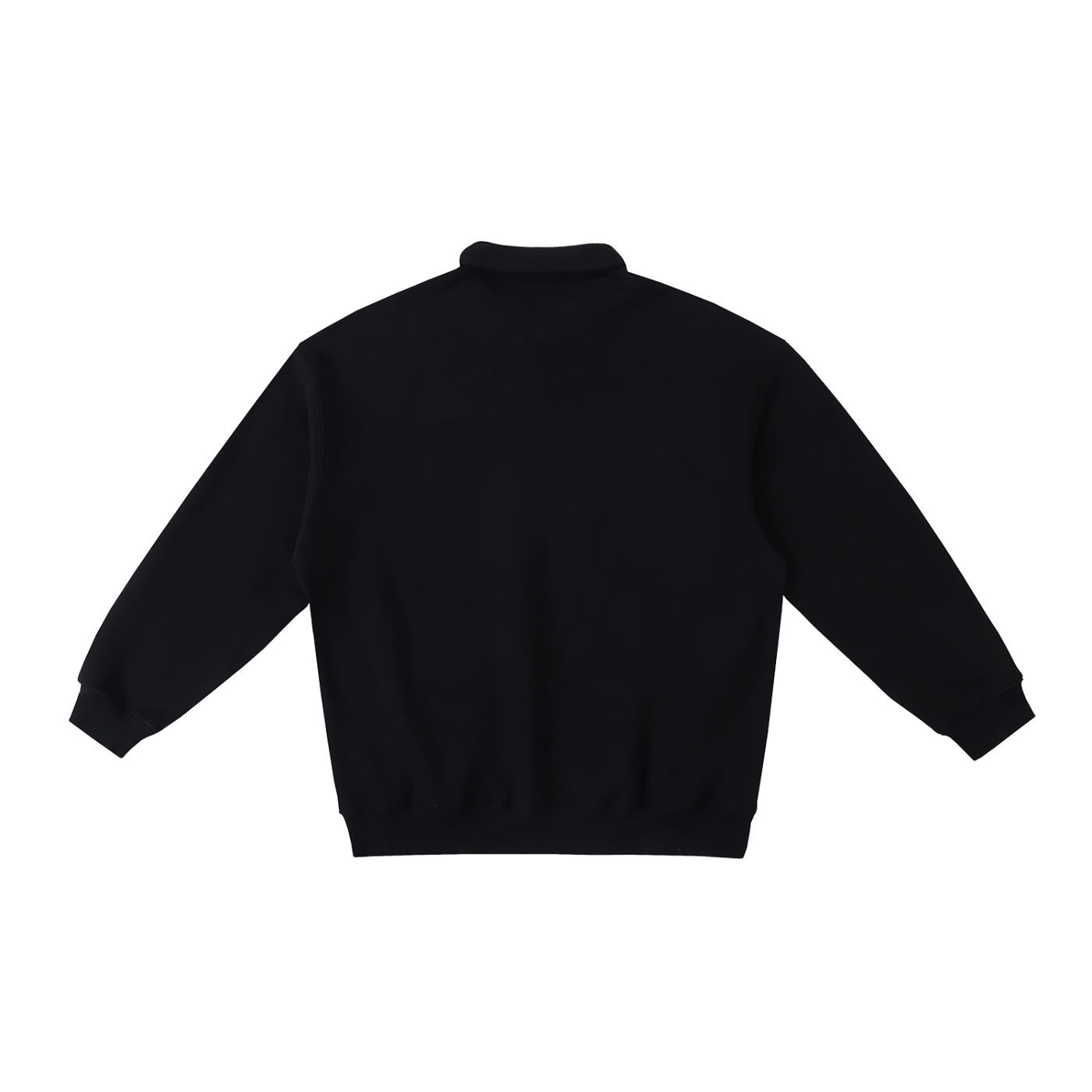 heavyweight polo-collar sweatshirt