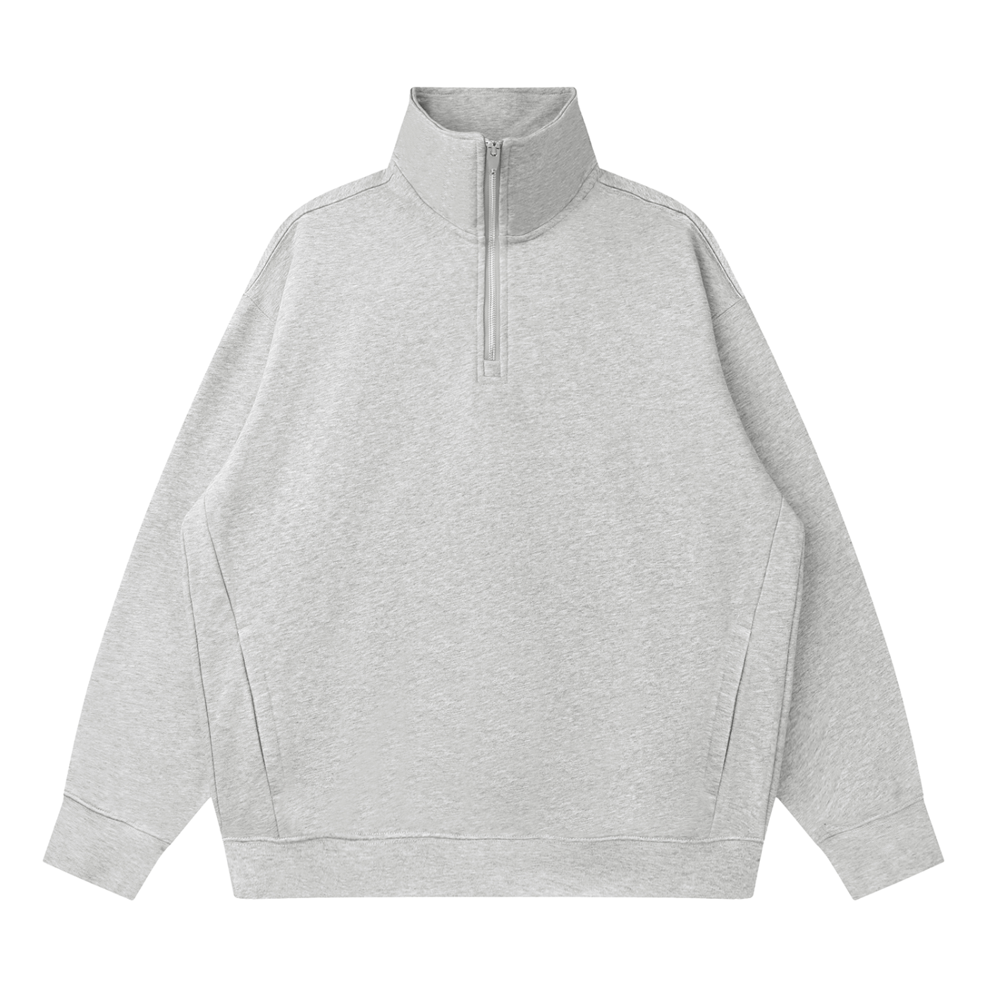 quarter-zip drop shoulder sweatshirt
