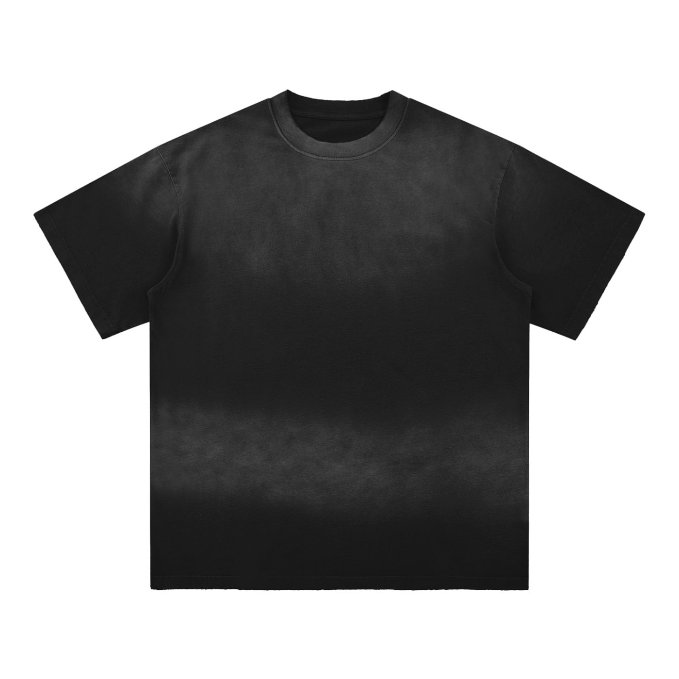sun fade hand-frayed cotton t-shirt
