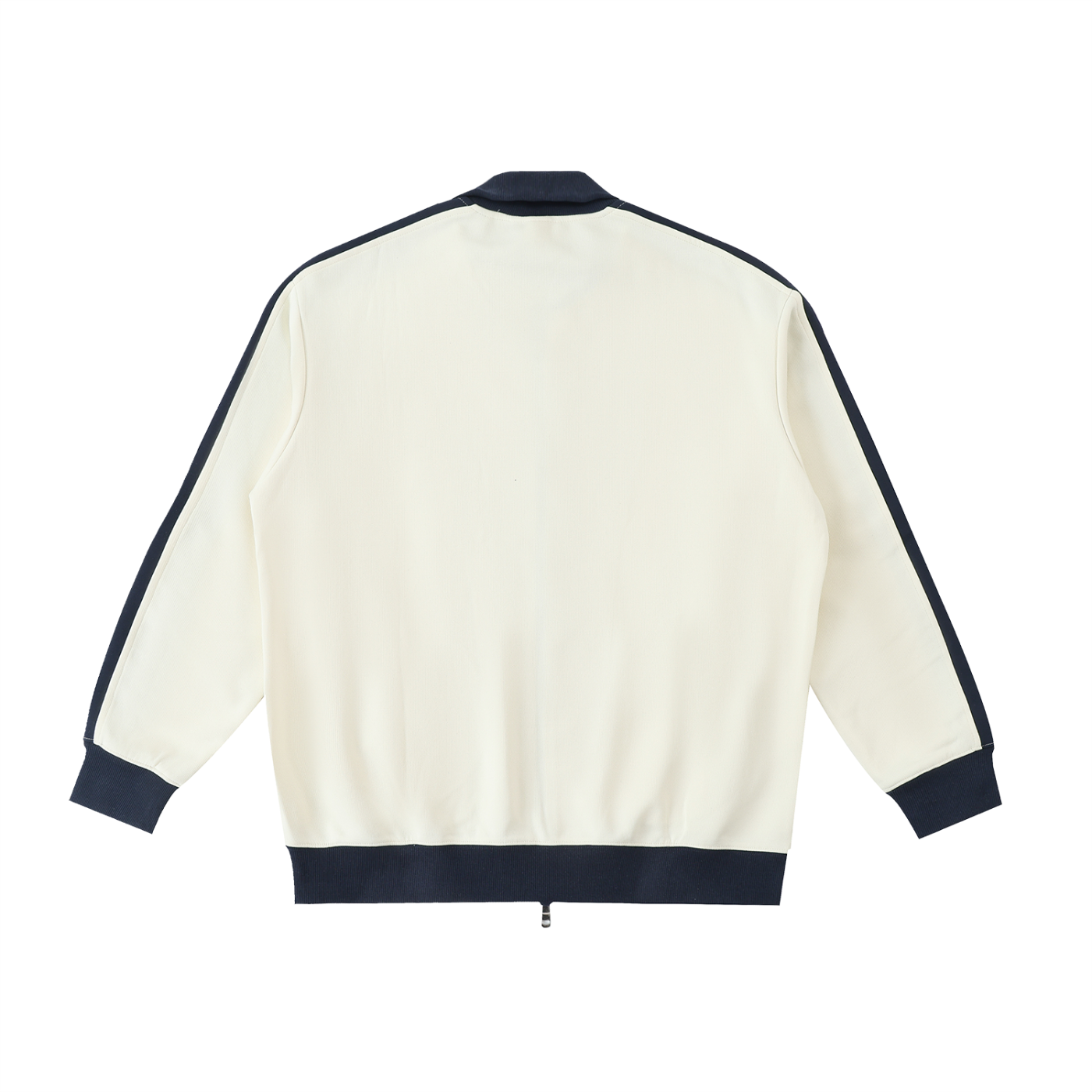contrast trim stand collar jacket