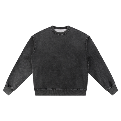 Acid Wash Oversized Crewneck Sweatshirt