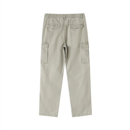 Cotton Elastic-Waist Cargo Pants