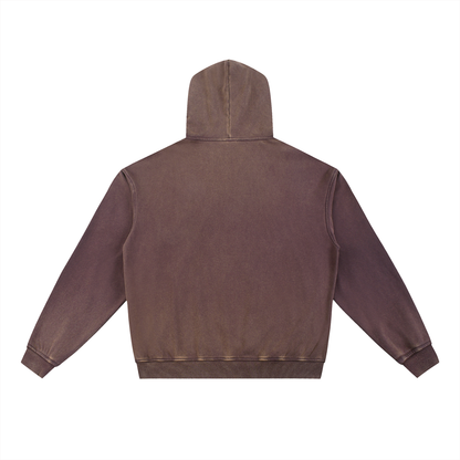 Vintage Washed Gradient Fleece Hoodie
