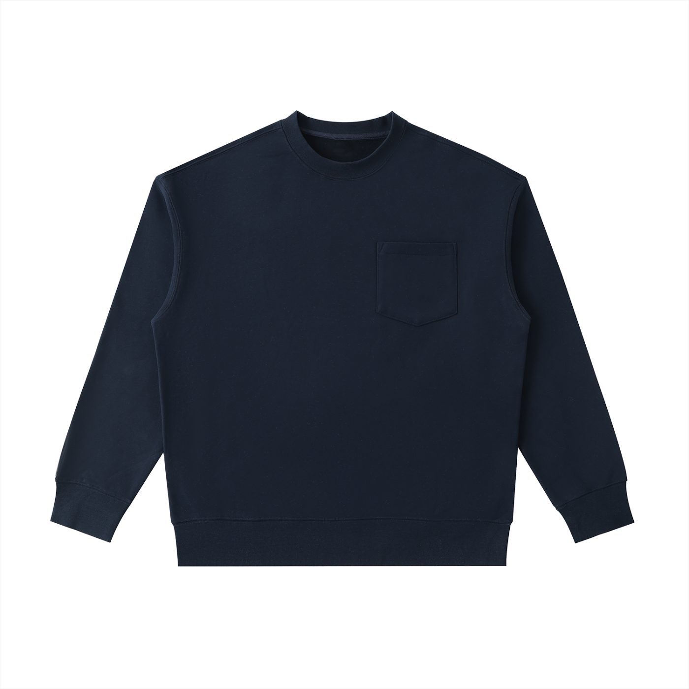 heavyweight patch pocket crewneck sweatshirt