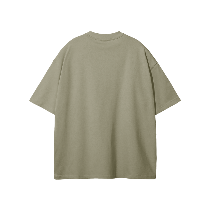 streetwear earth tone heavyweight loose fit fog t-shirt 275 gsm