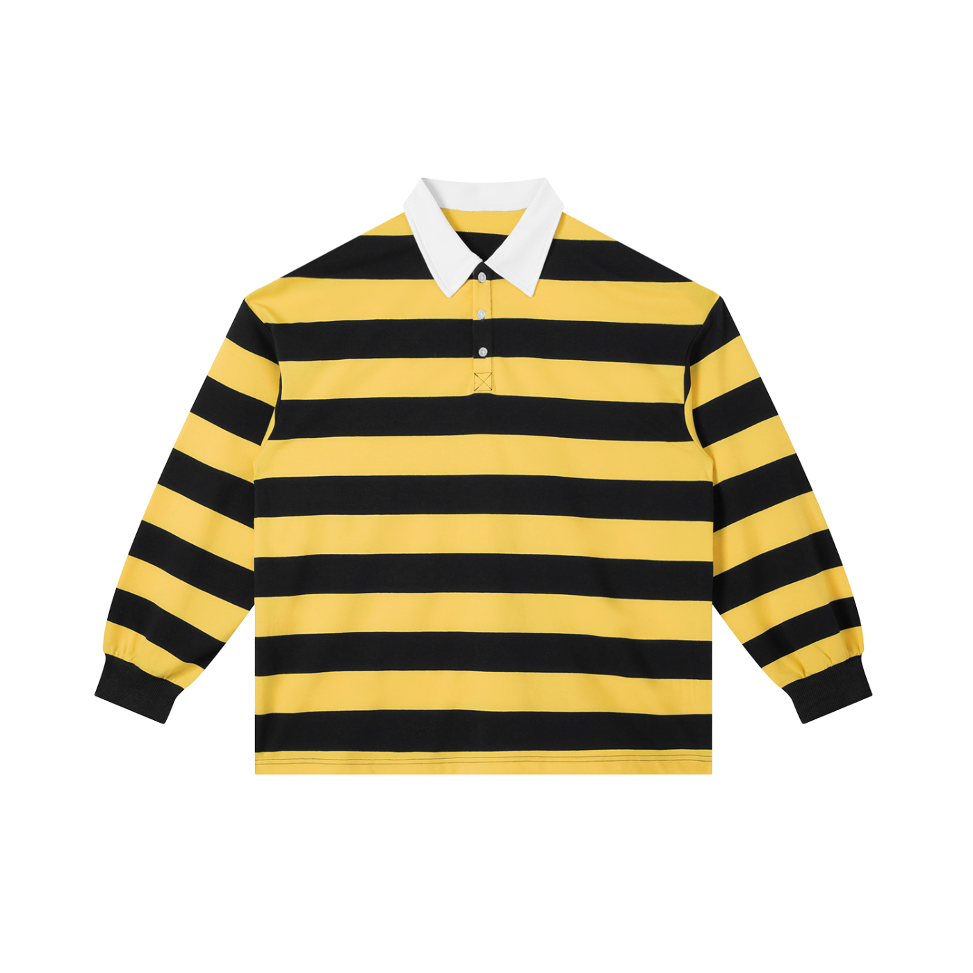 colour block stripe polo shirt