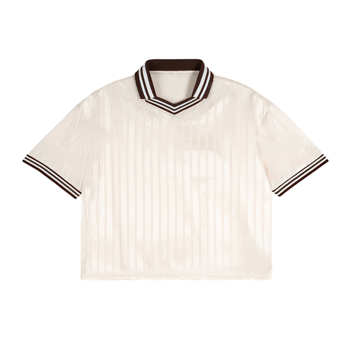 contrast stripes polo collar t-shirt