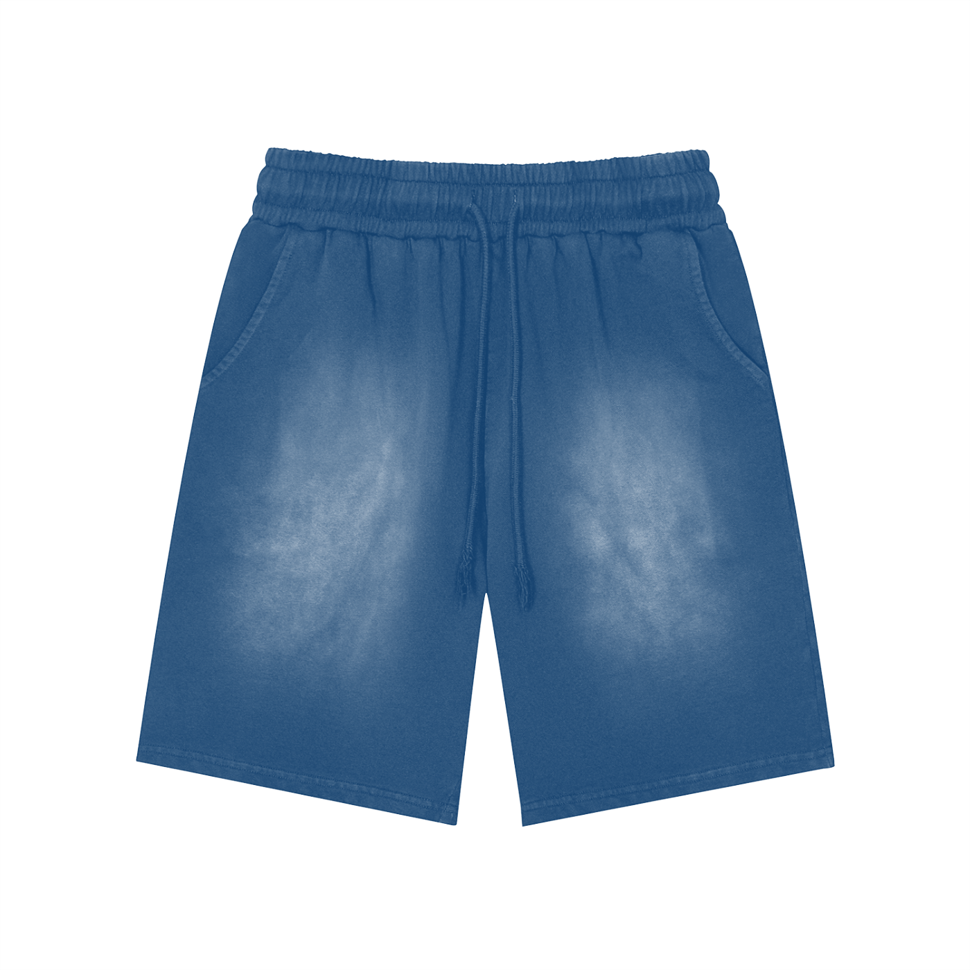 rectangle patch monkey washed shorts