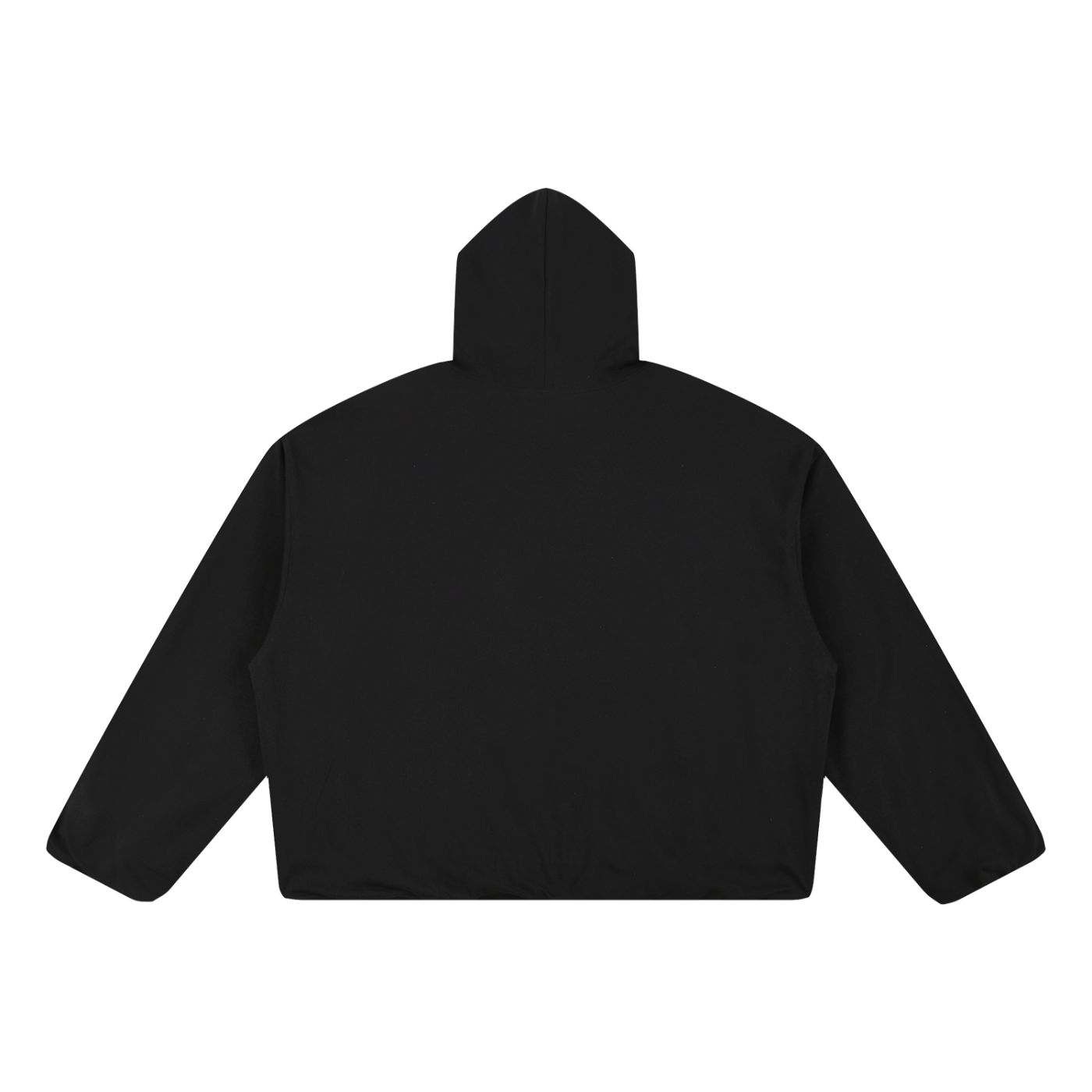 boxy gather-hem hoodie